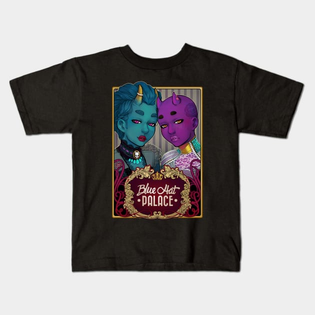 Blue Hat Palace Kids T-Shirt by Sadyna